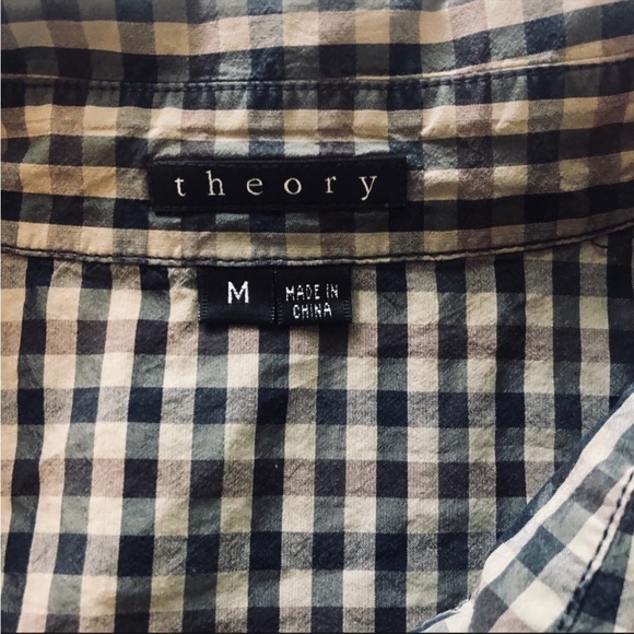 Theory Dominica Plaid Shirt Dress Size Medium - Picture 9 of 9